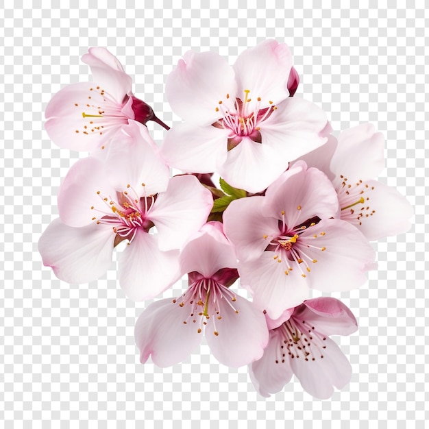 Gratis PSD cherry blossom bloem png geïsoleerd op transparante achtergrond