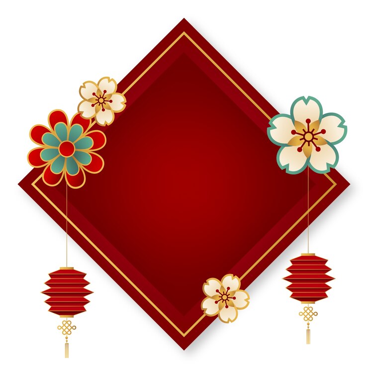 Gratis PSD chinees frame-element geïsoleerd