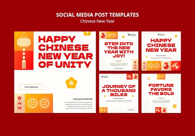Gratis PSD chinese nieuwjaarsviering op instagram