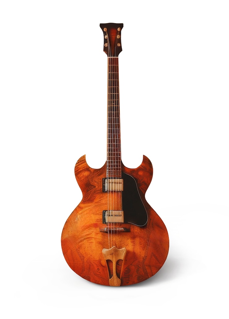 PSD gratuito chitarra elettrica isolata
