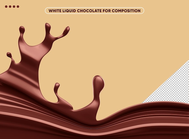 Chocolate líquido negro 3d para maquillaje.