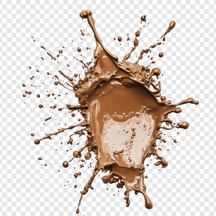 PSD gratuito chocolate splash un'esplosione deliziosamente dinamica di marrone