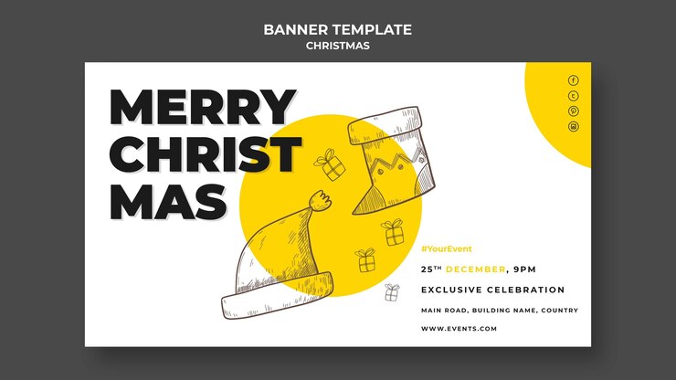 PSD Gratis christmas concept banner template