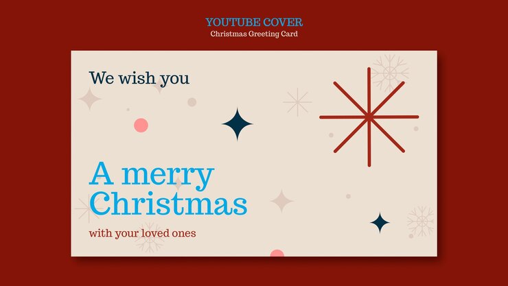 PSD Gratis christmas greeting card youtube cover