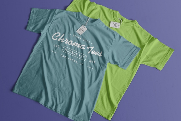 Gratis PSD chromatees tshirt mockup