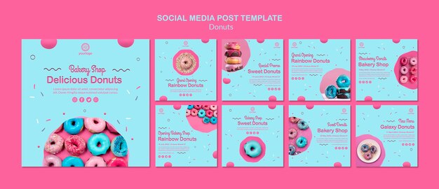 Ciambelle da forno negozio post social media