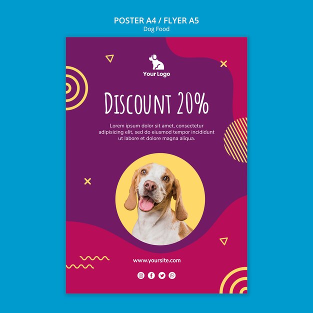 Cibo per cani modello poster