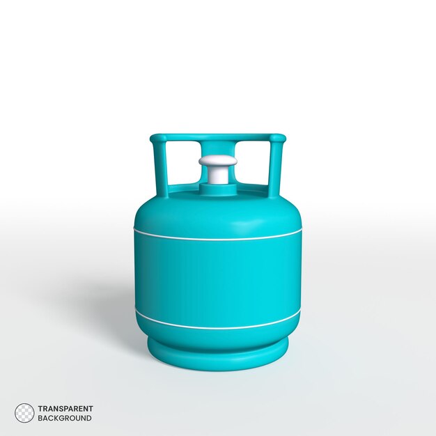 Cilindro de gas de cocina 3d render icono aislado