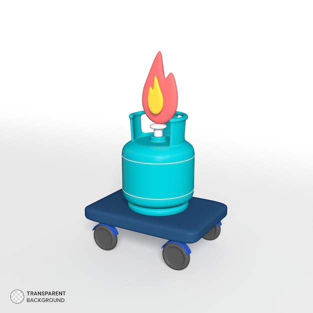 PSD gratuito cilindro de gas de cocina 3d render icono aislado