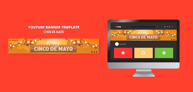 Gratis PSD cinco de mayo sjabloonontwerp