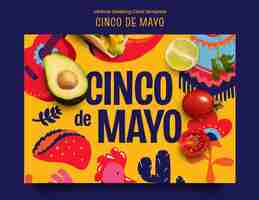 Gratis PSD cinco de mayo sjabloonontwerp