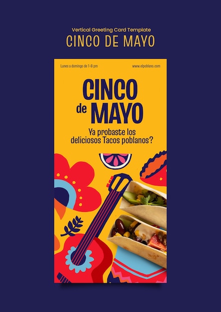 Gratis PSD cinco de mayo sjabloonontwerp