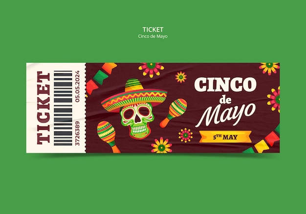 Gratis PSD cinco de mayo sjabloonontwerp