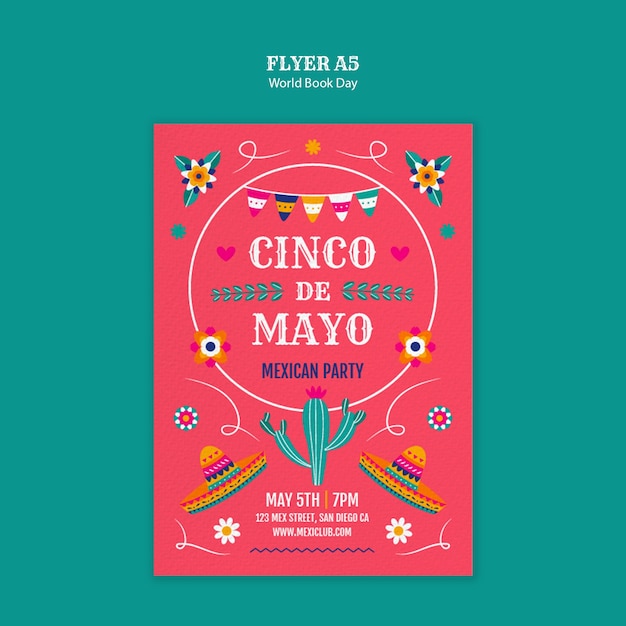 Cinco de mayo sjabloonontwerp