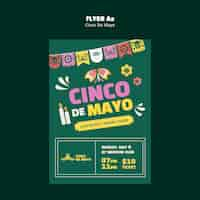 Gratis PSD cinco de mayo viering poster sjabloon