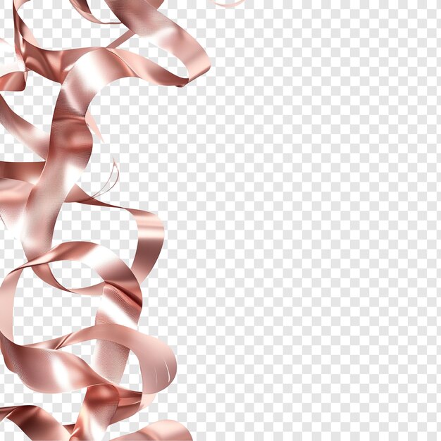 La cinta de oro rosa gira con un diseño elegante de fondo