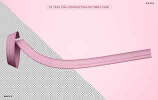 PSD gratuito cinta realista rosa de octubre para campaña.