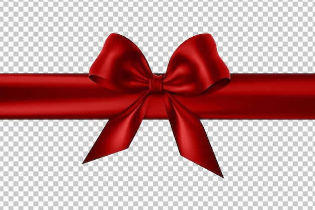 PSD gratuito cinta de regalo roja aislada sobre fondo transparente