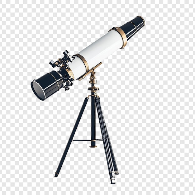 Un clásico telescopio refractor en un trípode