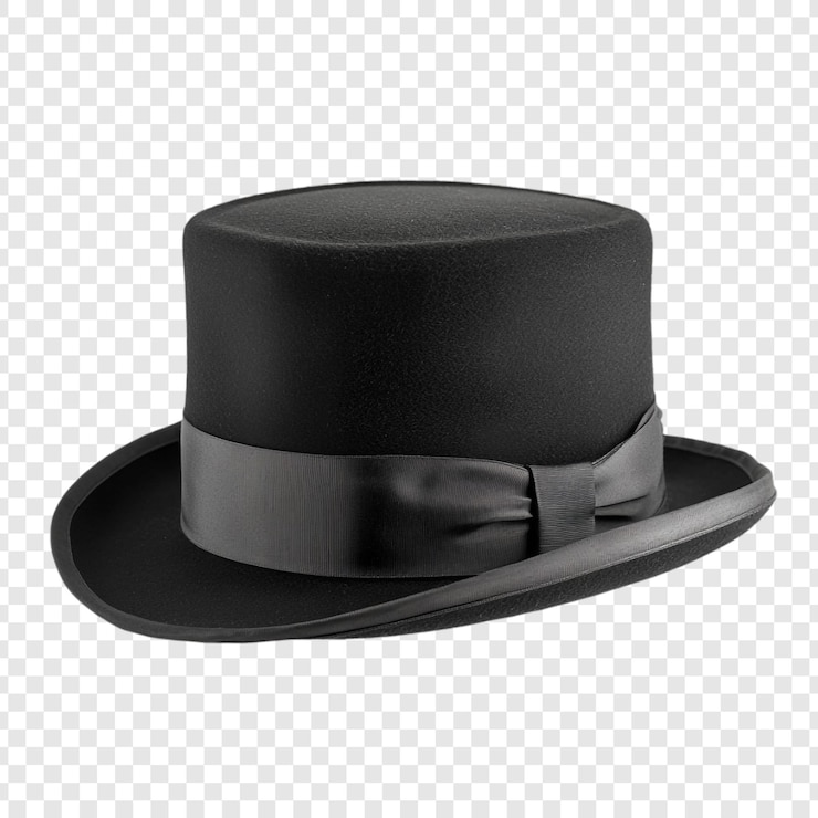PSD Gratis classic black top hat elegance and style