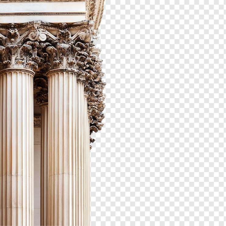 PSD Gratis classical architecture majestic columns and intricate details