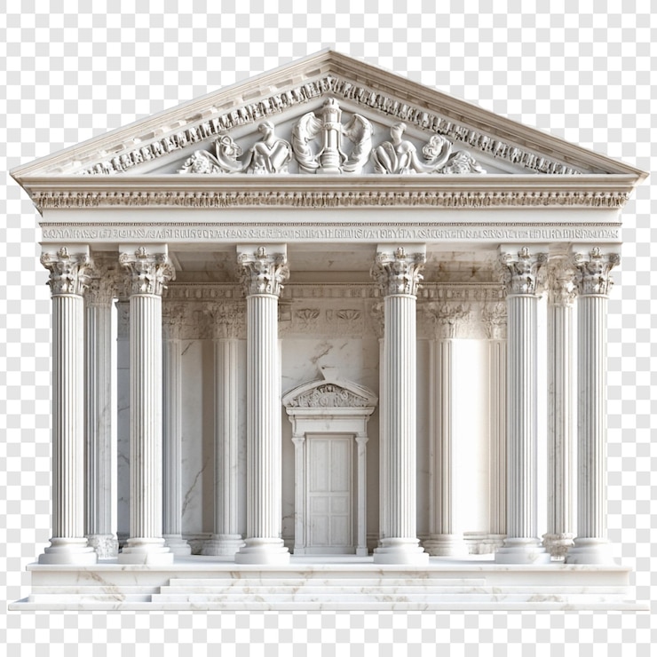 PSD Gratis classical architecture majestic grecoroman temple facade