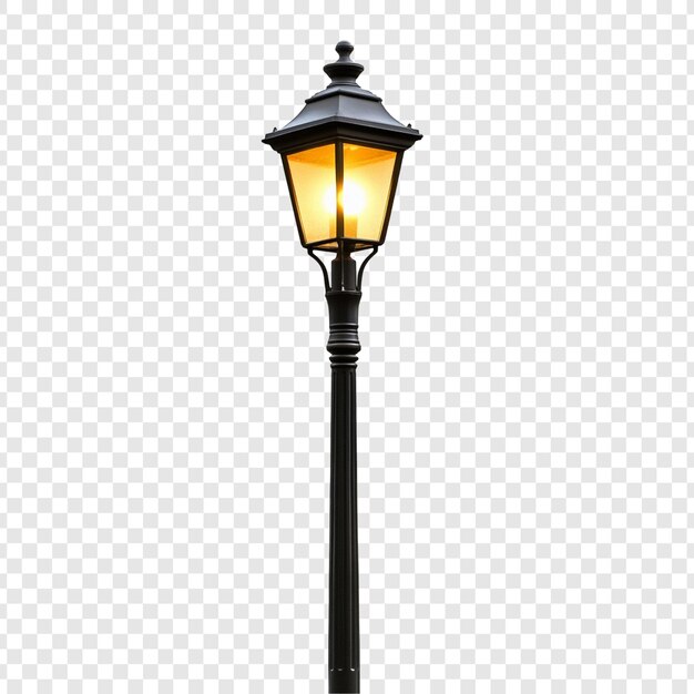 Classico lampione stradale illuminato
