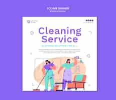 PSD gratuito cleaning services offer template