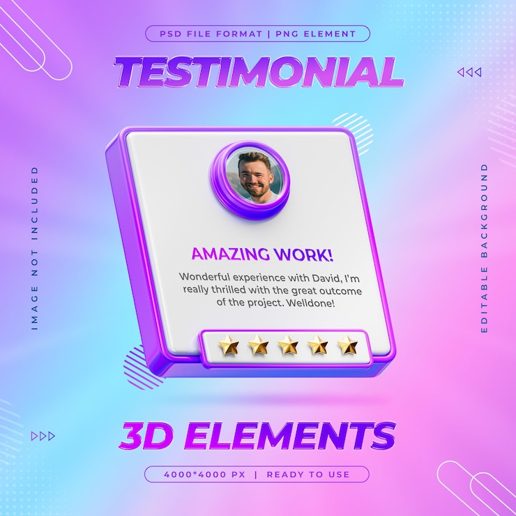 PSD gratuito clienti recensioni positive testimonial social media post design template