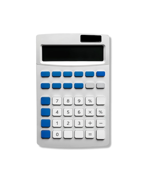 close up on office supply calculator item