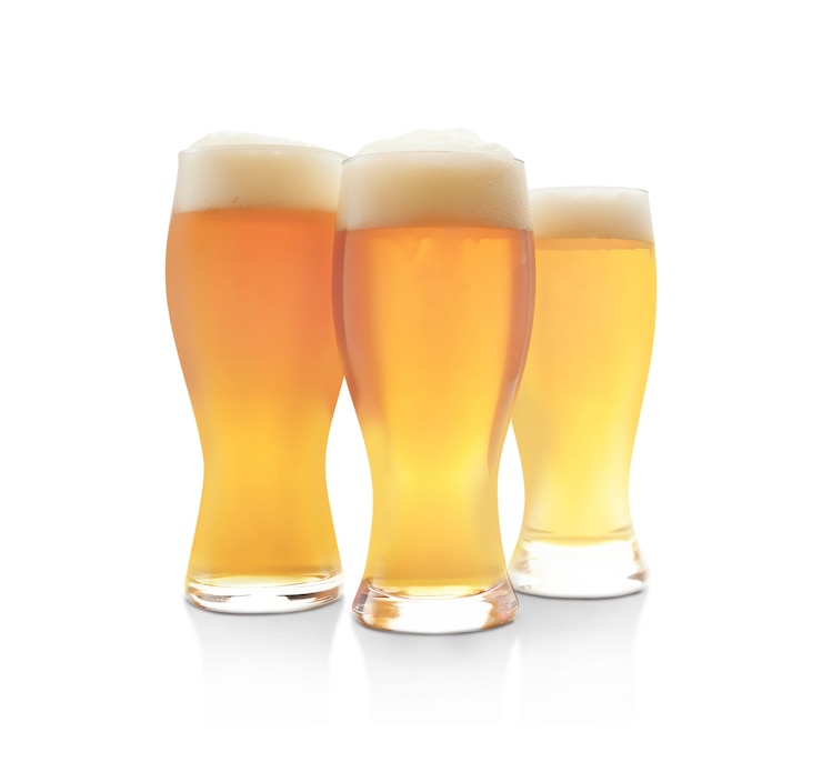 Gratis PSD close-up op bier geïsoleerd