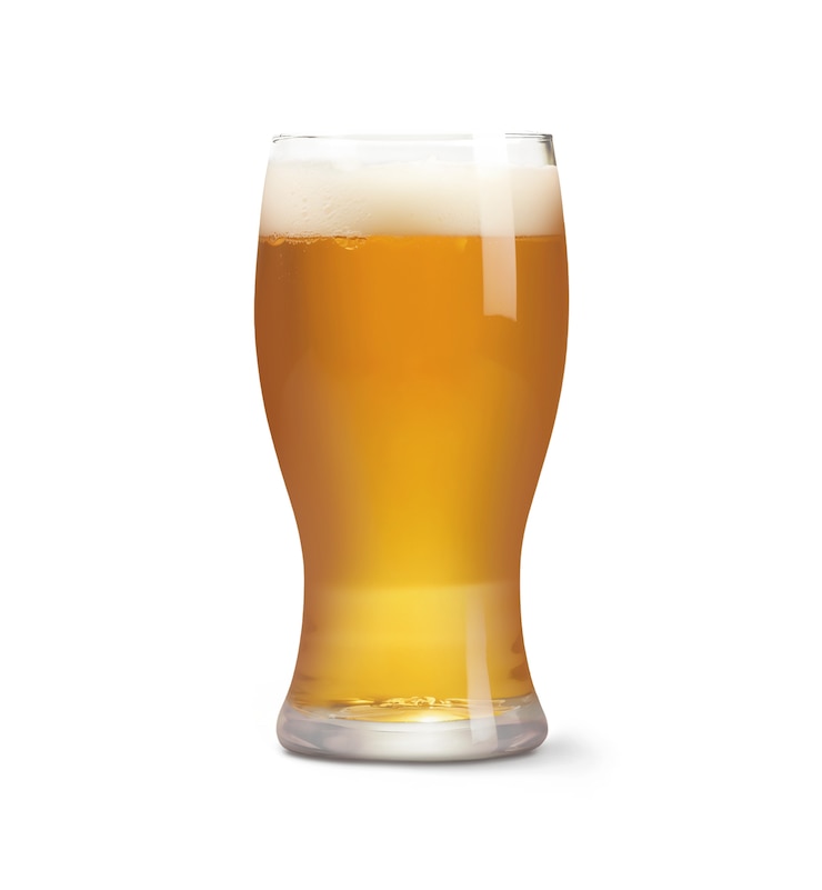 Gratis PSD close-up op bier geïsoleerd