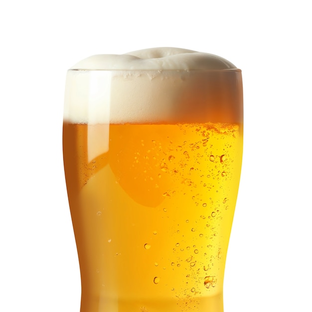 Close-up op bier geïsoleerd