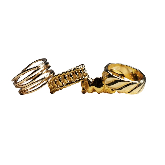 Close-up op gouden ring geïsoleerd