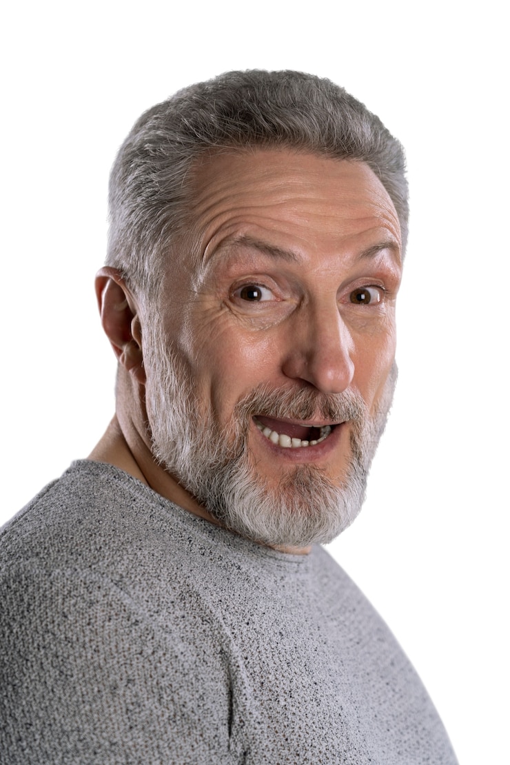 Gratis PSD close-up op oude man portret
