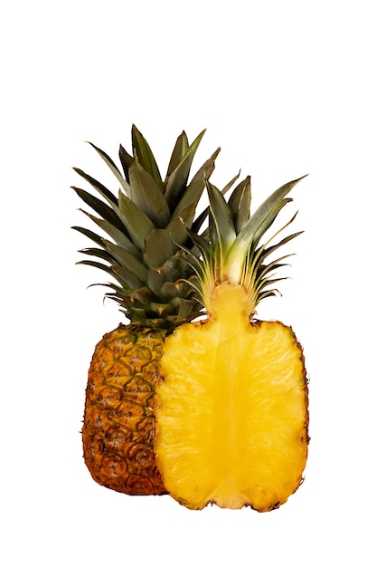 Close-up van een geïsoleerde ananas