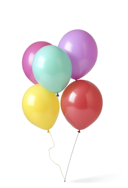 Close-up van kleurrijke drijvende ballonnen