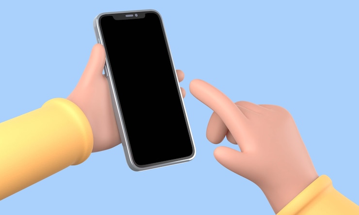 Gratis PSD close-up van plastic handen met apparaat