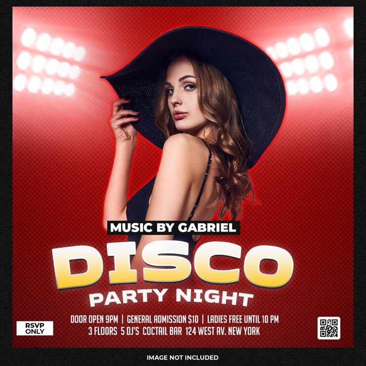 Gratis PSD club dj feest flyer social media bericht