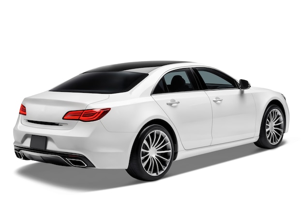 Coche aislado blanco