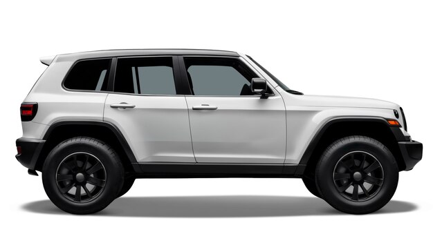 Coche aislado blanco