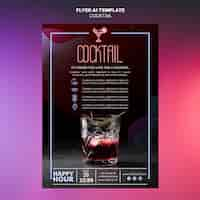 Gratis PSD cocktail concept flyer sjabloon