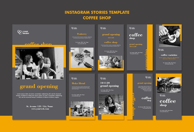 Coffeeshop Instagram-verhalen