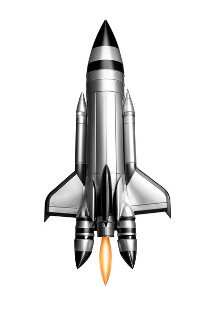 Cohete espacial en el estudio