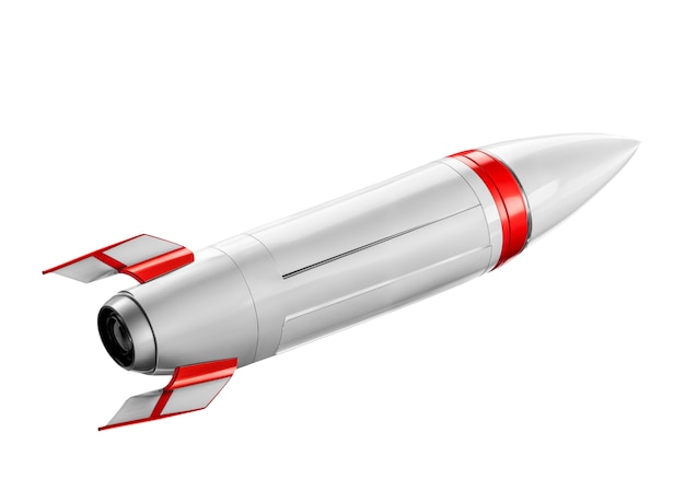 Cohete espacial en el estudio