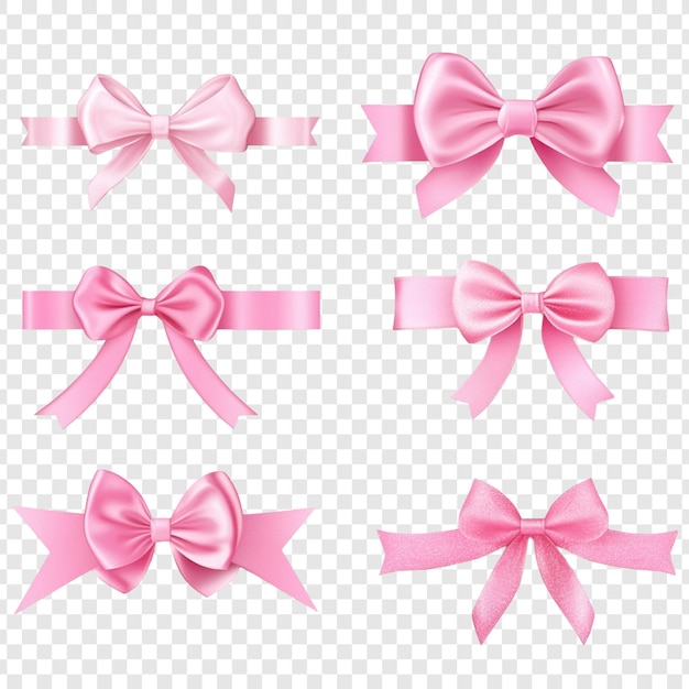 Colección de arcos de cinta de satén rosa Diseños elegantes, festivos y versátiles