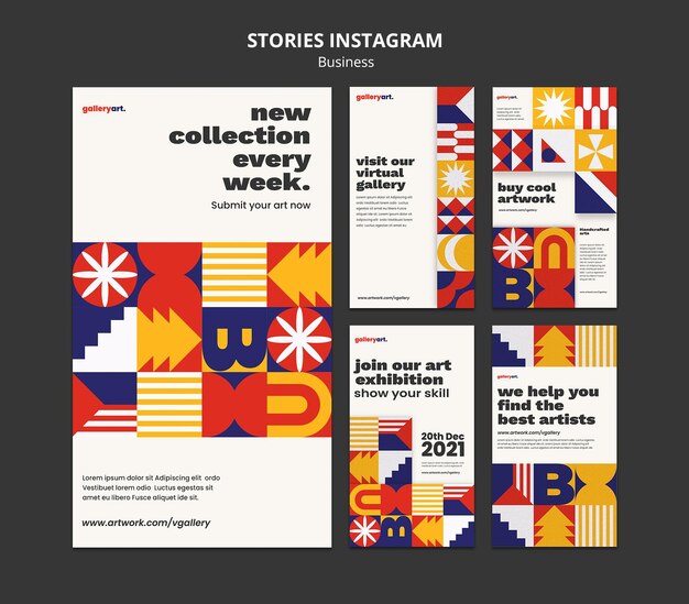 Colección de historias de instagram de negocios