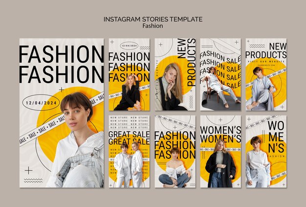 Colección de moda historias de instagram
