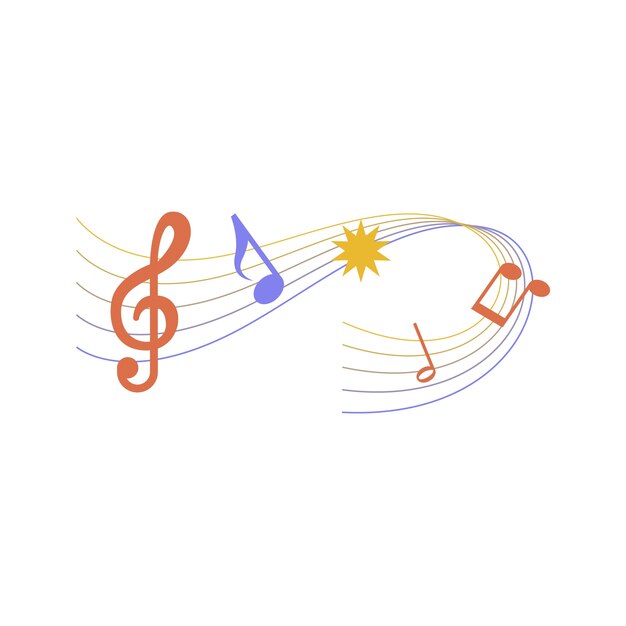 Colección de notas musicales