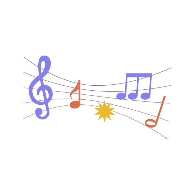 PSD gratuito colección de notas musicales